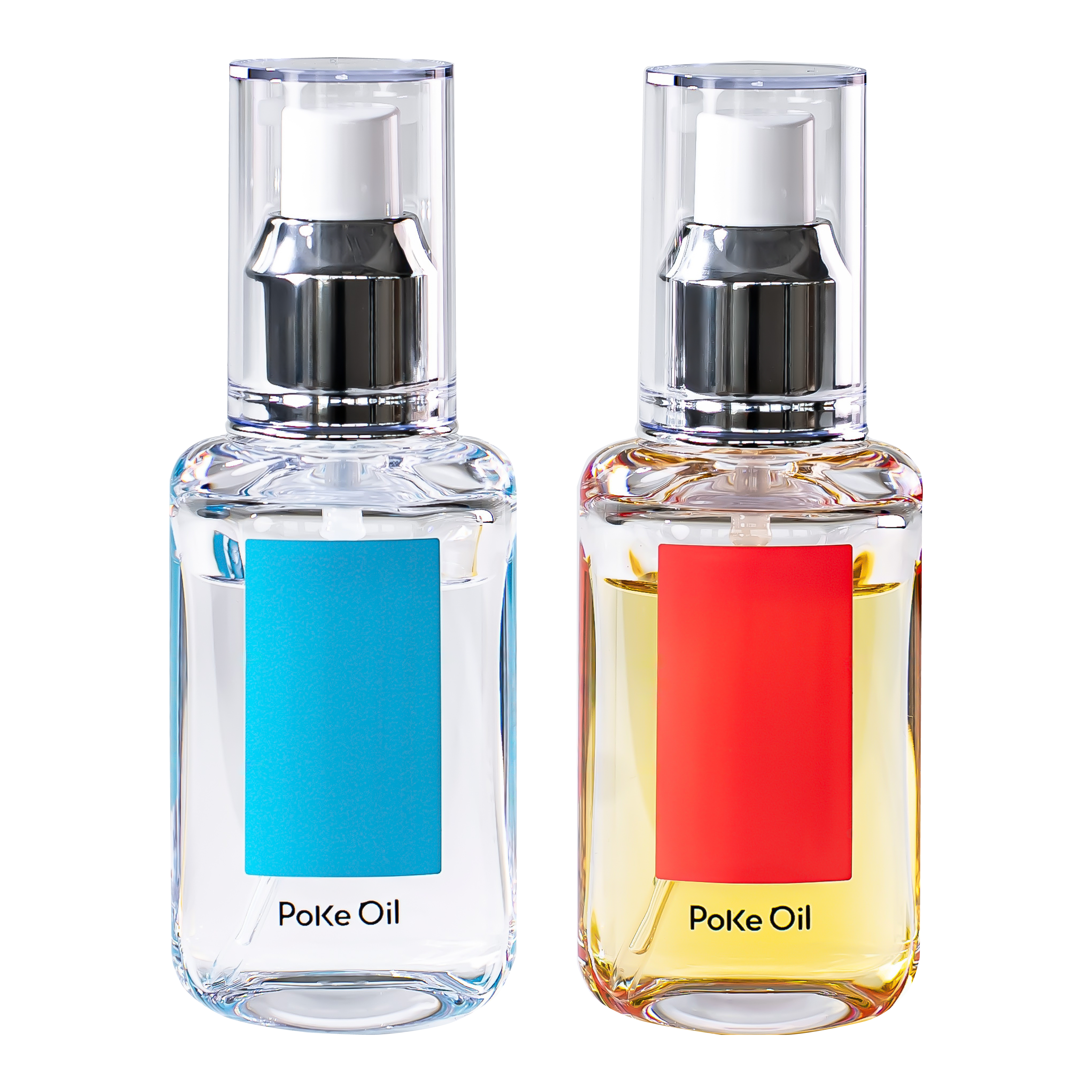 PoKe Oil — Aqua and Ember bottles